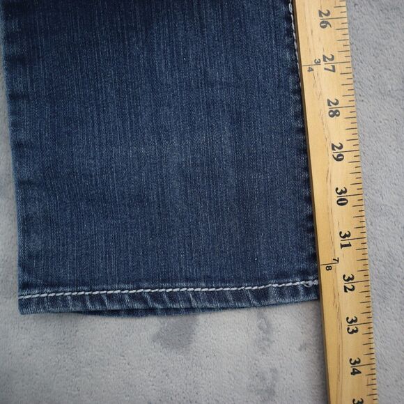 Truth Pants Womens 3 Blue Denim Flat Front Low Rise Fit Bootcut Pockets Jeans - Picture 7 of 16